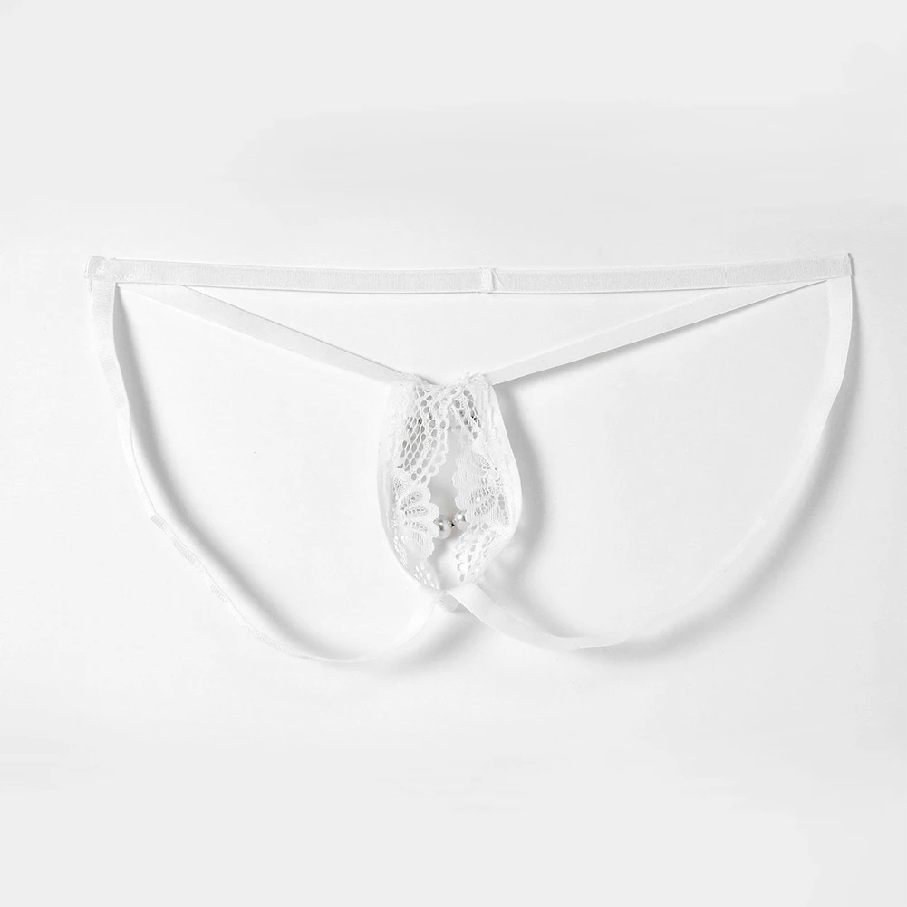 G String Classic Underwear For Men Thong T Back Design Crotchless Feature Sheer Lace Material Discreet And Convenient