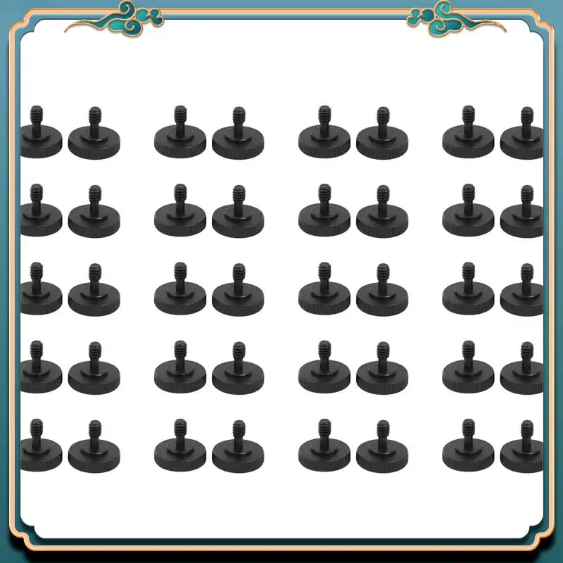 كاميرا ABJG-Thumb المسمار 1/4 بوصة Thumbscrew L قوس المسمار محول تركيب الجزء السفلي 1/4 بوصة-20 أنثى الموضوع (عبوة من 40)