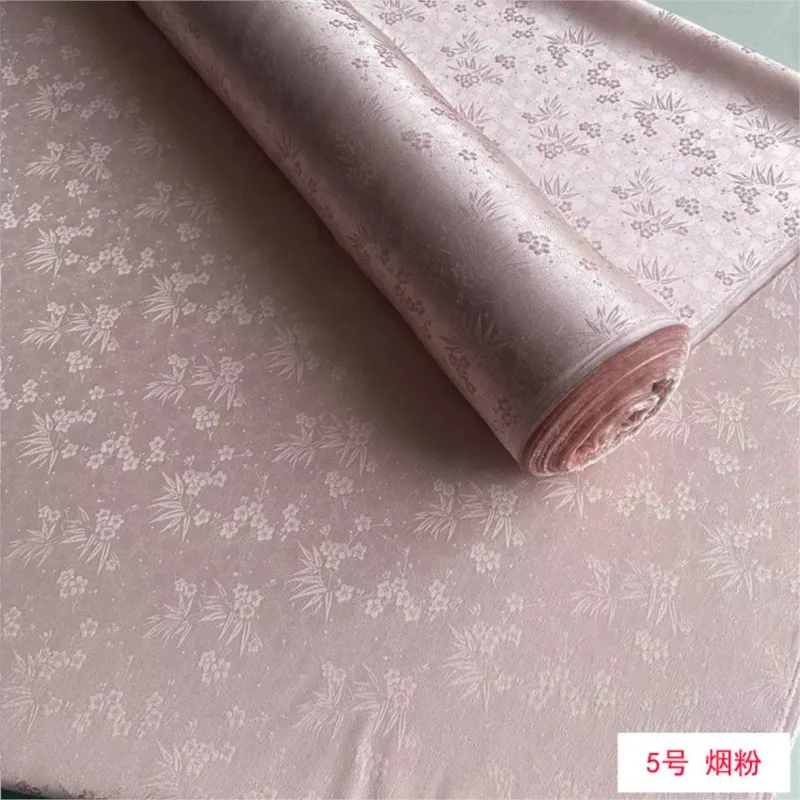 

Silk jacquard Sanbo satin fabric Hanfu shirt cheongsam halter belt