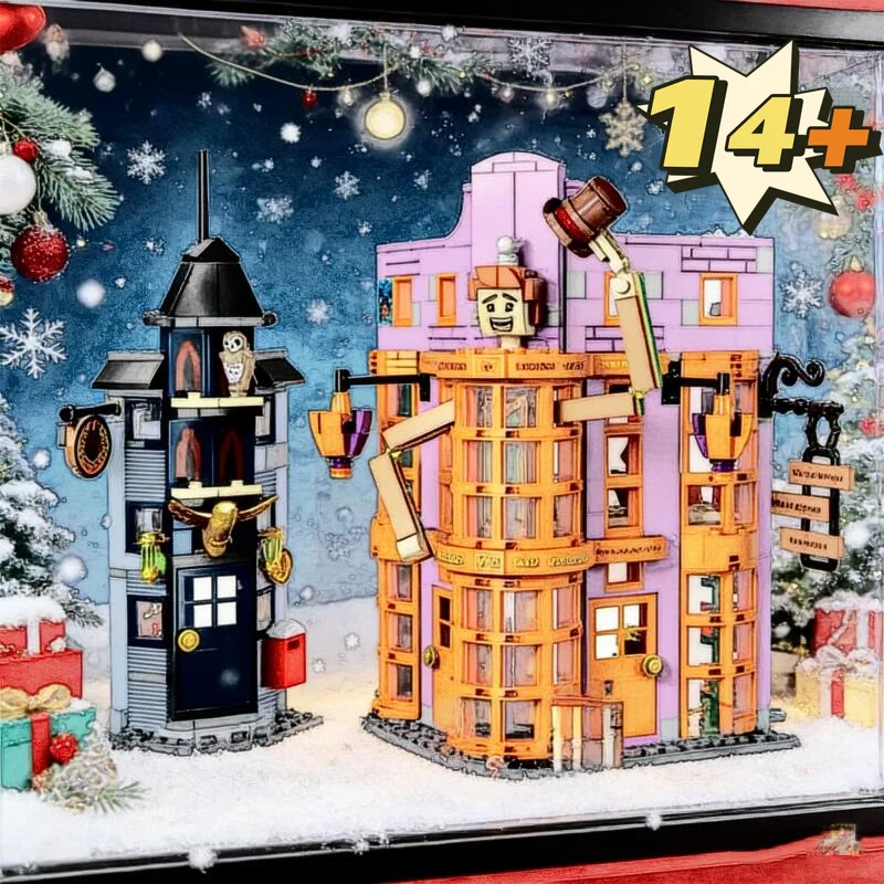 

В наличии 834 шт. Конструктор «Мастерская по магическим трюкам»: Декоративная модель из строительных блоков по мотивам фильма, игрушка для детей, 76422, Рождественские подарки