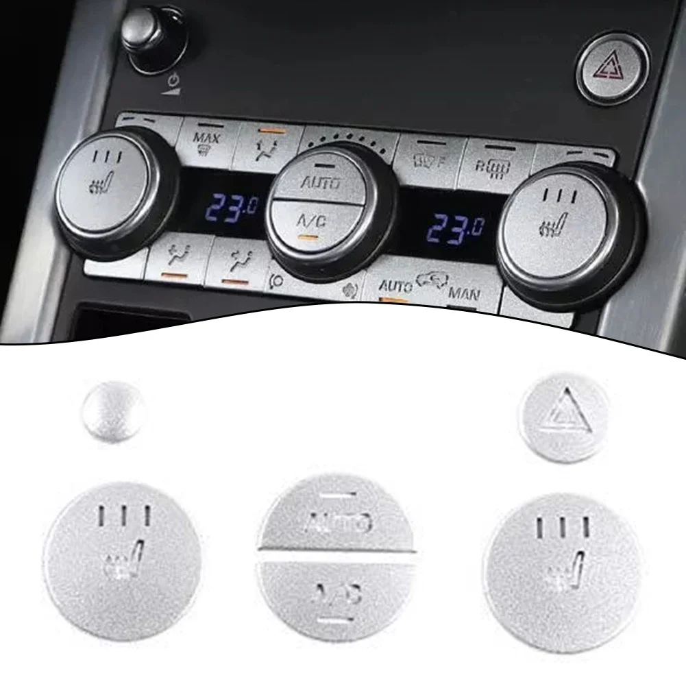 1pcs For Range Rover Evoque 2012-19 Aluminum Alloy Car Air Knob Conditioning Buttons Stickers Center Control Knobs Button Decals