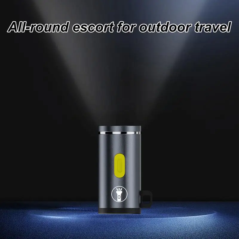 USB Rechargeable LED Multifunctional Strong light Pocket Keychain Flashlight Waterproof Outdoor Hiking Camping Mini Flashlight