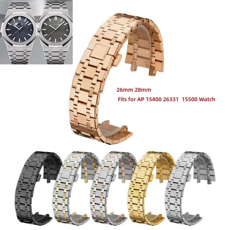 

21 мм, 26 мм, 28 мм, винт из нержавеющей стали 316L, серебро, золото, AP 15400, ремешок для часов, подходит для браслета AP 15400 15500