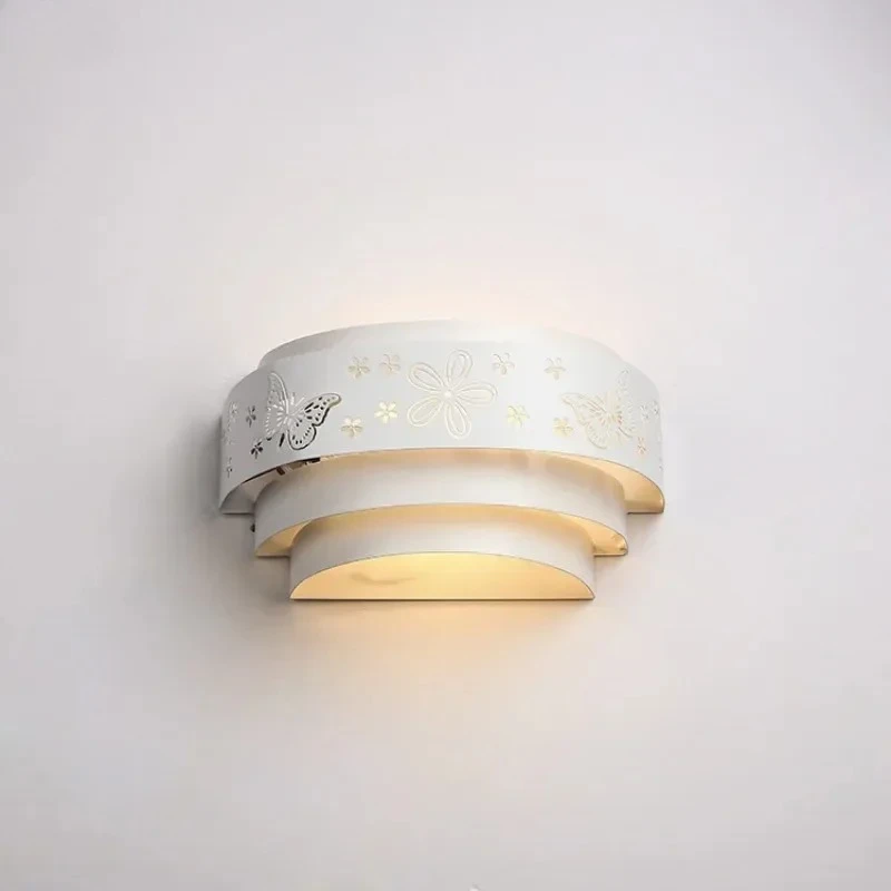 Modern Hollow Printed Wall Lamp Creative Personality Round Living Room Wall Lamp Romantic Lighting Led Wall Lamp