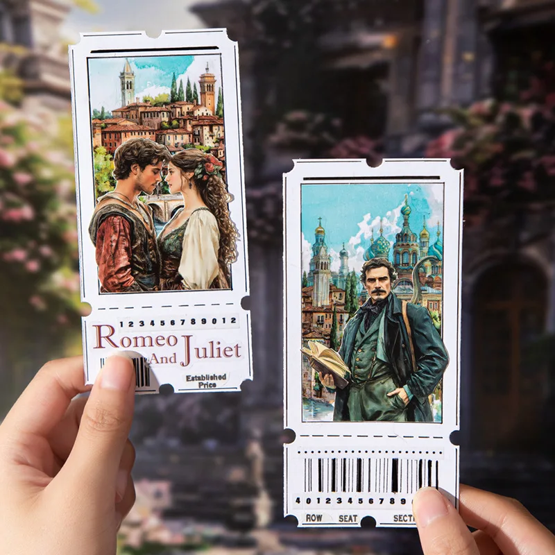 

1 упаковка/3 упаковки, декоративные наклейки для ручного счета, серия литературных историй, 6 стилей, 20 шт., классическая романная тема