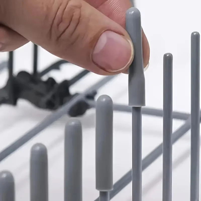 100pcs Dishwasher Rack Caps Tip Tine Cover Cap Flexible Round End Caps Protective Sleeves For Sharp Article To Prevent Collision