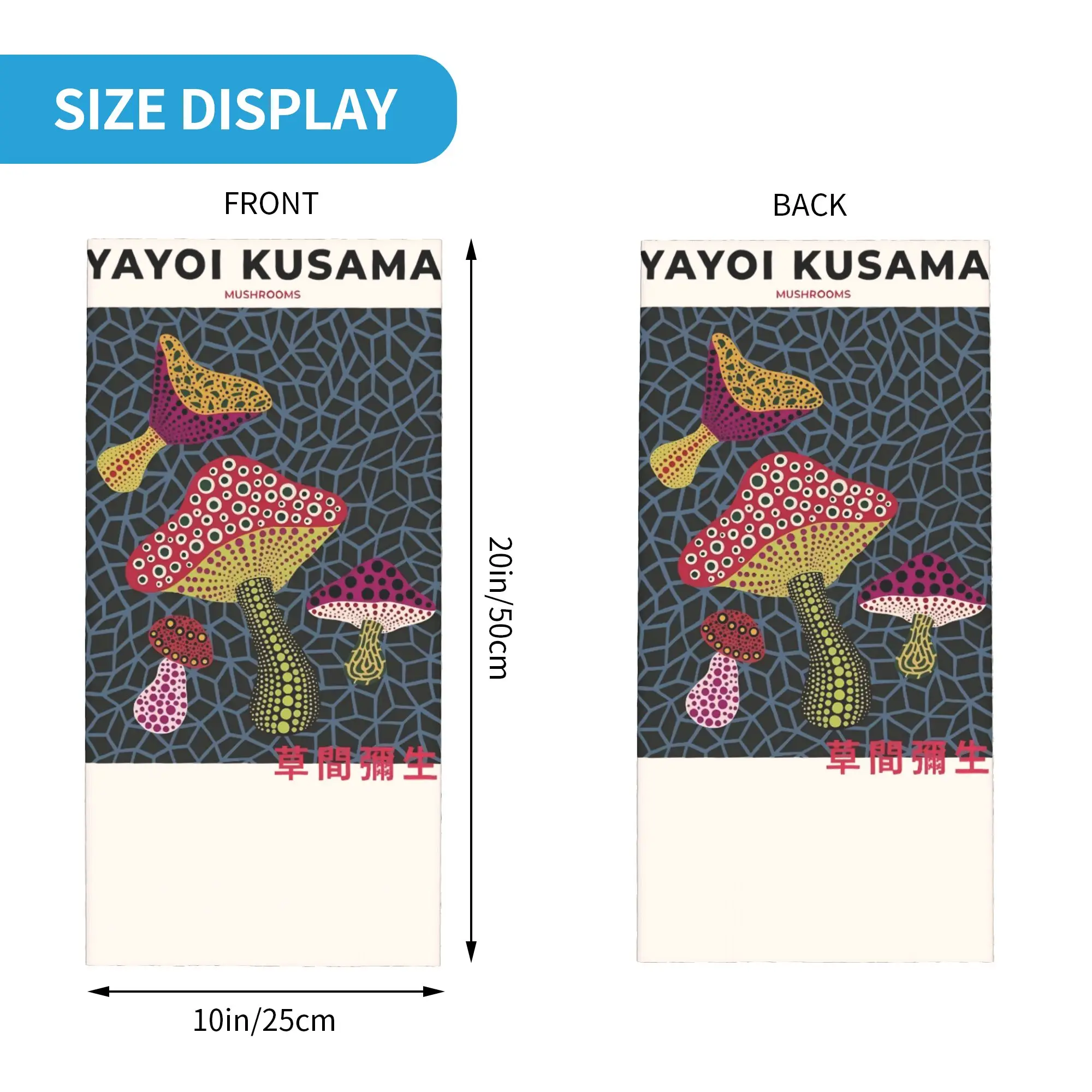 Yayoi Kusama Pumpkin Classic Artists Bandana Neck Gaiter UV Protection Face Scarf Cover Women Men  Headband Tube Balaclava