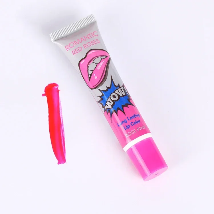 Romantic Bear 6 Colors Peel Off Lipstick Magic Matte Sexy Red Make up Long-lasting Lip Gloss Beauty Wow Impermeavel Lip Stick