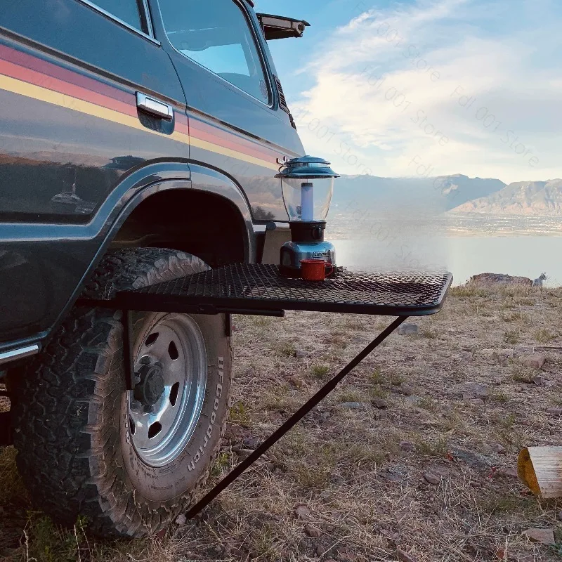 Car Camping Grill Tire Metal Folding Portable Outdoor Barbecue Table - view 4