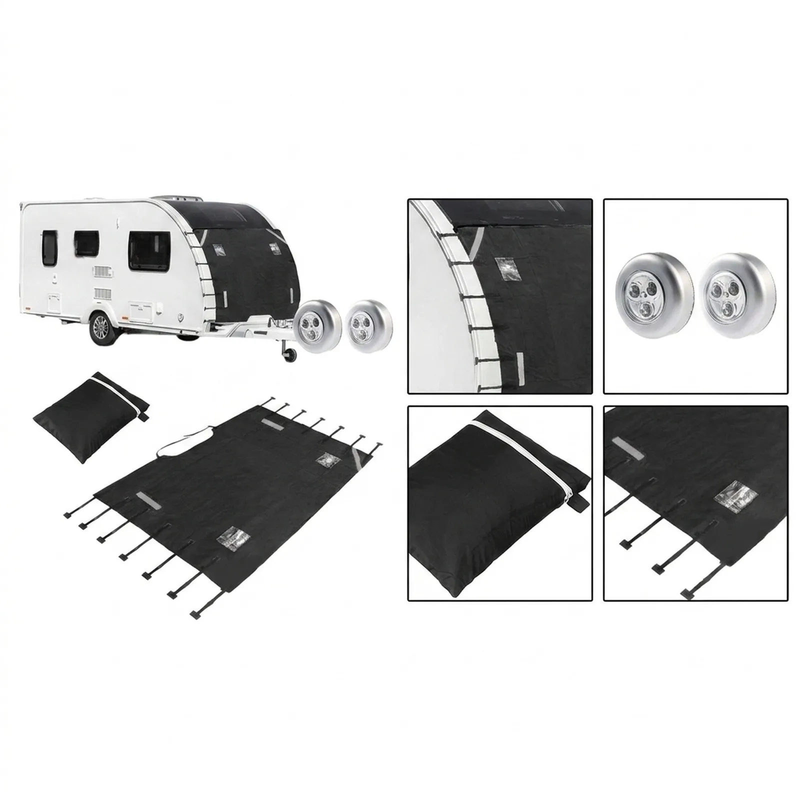 220x175cm RV Front Cover Easy Installation Four Seasons Use High Universality Fitment For Outdoor Use 220x175cm