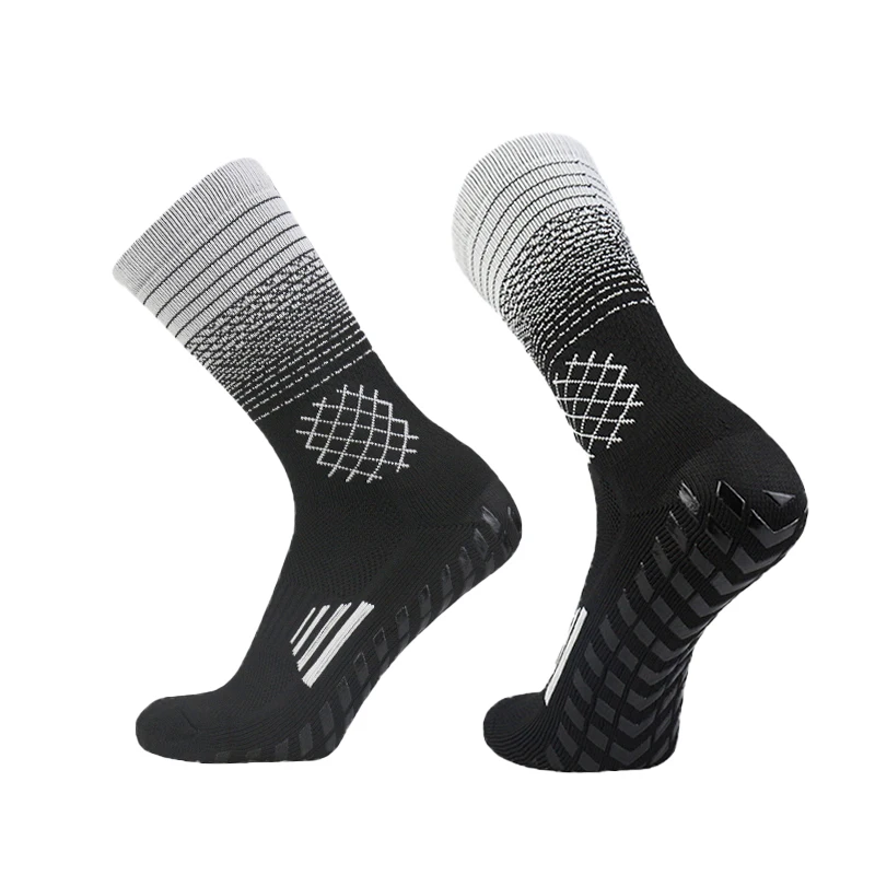 New  Grid pattern Anti-slip Soccer Socks Men Women Outdoor Sport Grip Football Socks antideslizantes de futbol