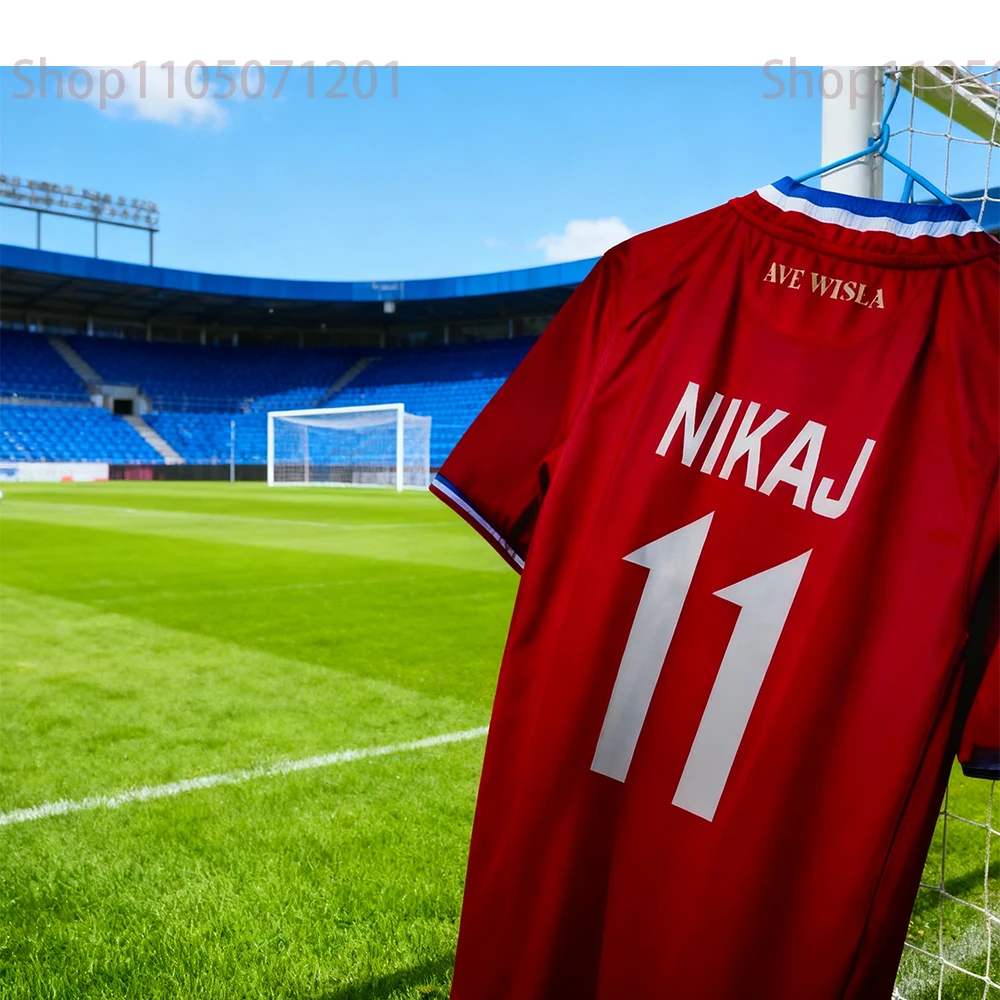 25-26 Wisła Piloock Home and Away قمصان كرة القدم تي شيرت ثلاثية الأبعاد مطبوعة قصيرة الأكمام تي شيرت رياضي نفسها للبالغين والأطفال #3