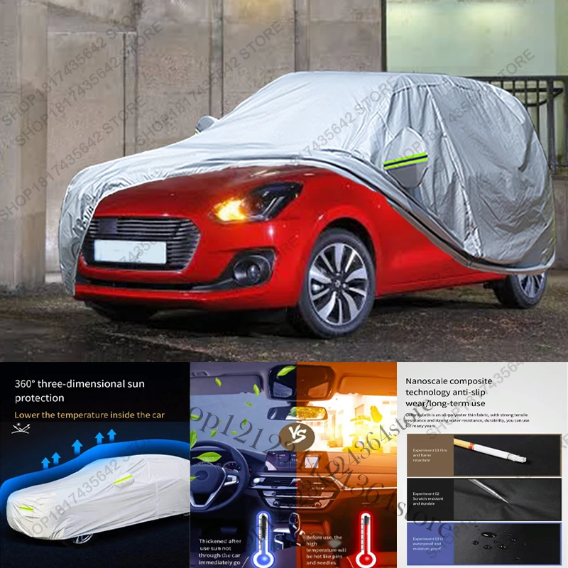 Full Car Cover Compatible with Suzuki Swift (2017-2024 All-Weather Sun Rain UV Dust Proof Rain Outdoor Indoor Protect