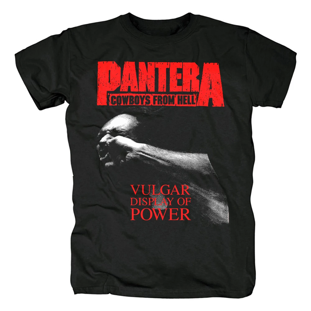 

Pantera Power Metal Heavy Metal Heavy Metal Rock Повседневная хлопковая мужская свободная повседневная футболка с коротким рукавом и круглым вырезом с принтом