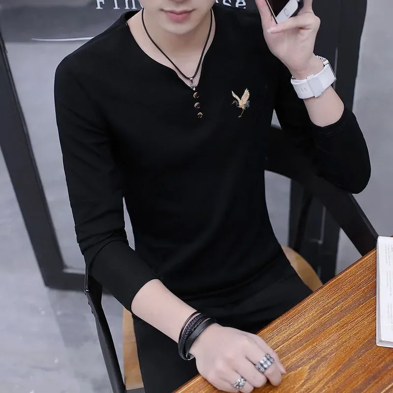 

Fashion Trends Printed Base Layer Men's T-shirts Casual Tops Regular Fit Male Pullover Social Xxl Luxury 2025 Sweatshirt Sale