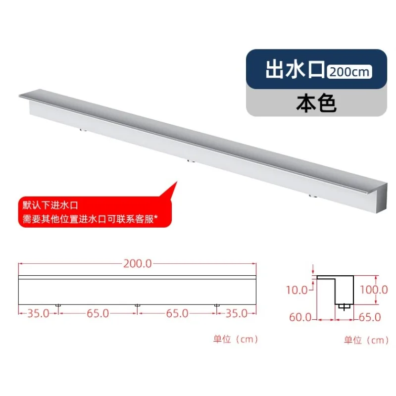 Maßgeschneiderter Edelstahl-Wasserfallbrunnen für den Außenbereich, Garten, Wandmontage, Schwimmbad, Wasserfall-Anschluss, Spillway-Teich