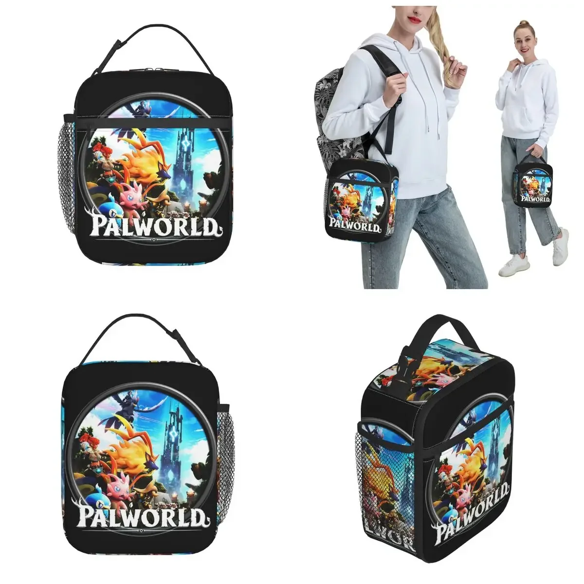 Palworld With Pals Thermal Insulated Lunch Bag for Travel Gift for Gamer Food Bag Container Men Women Cooler Thermal Lunch Box