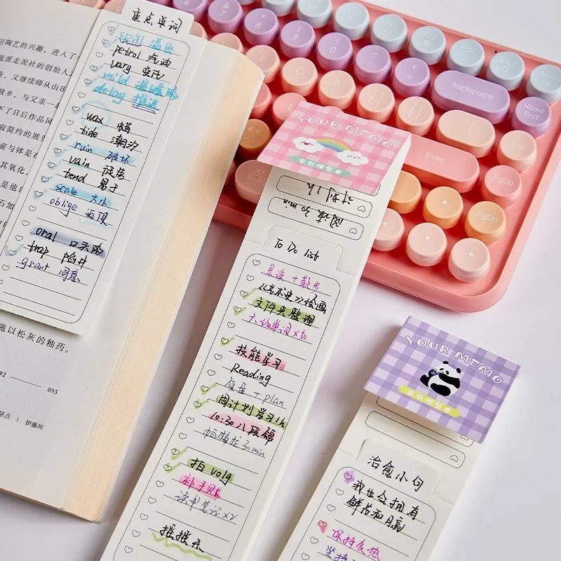 

50 шт./компл., простой блокнот для студентов, список, блокнот, милые портативные блокноты, книжная вкладка, школьная липкая заметка