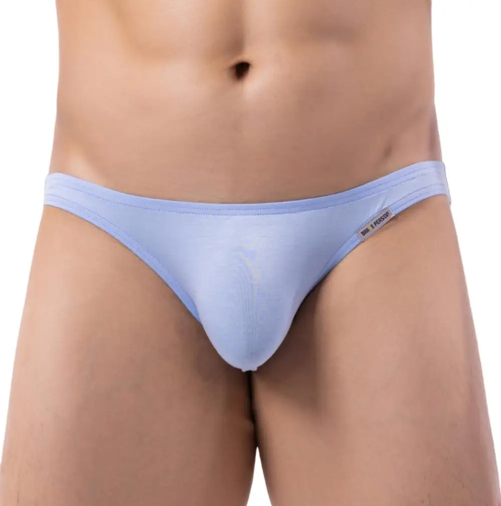 BRAVE PERSON-Calzoncillos modales para hombre, ropa interior Sexy, de tiro bajo, sólidos, cómodos, transpirables