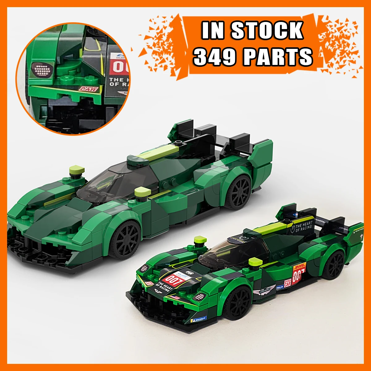 

NEW Classic Racing Sports Car Building Blocks Set, MOC-210396 DIY Assembly Vehicle Model Kit, Creative Birthday Gift Toy for Kid