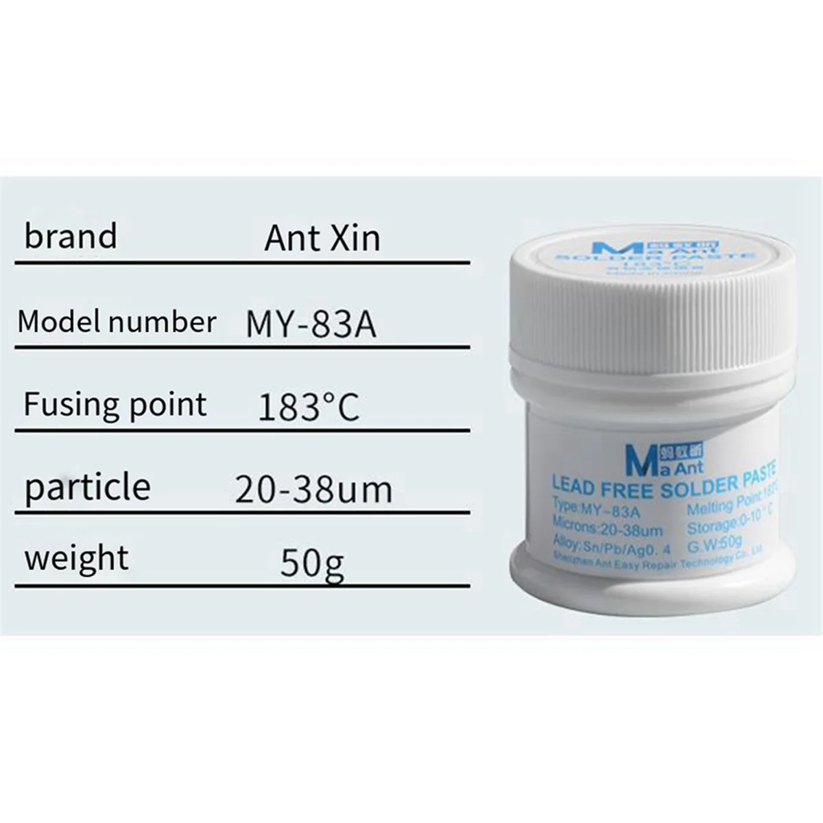 MA ANT 183 Lead Free Solder Paste Welding Flux for Mobile Phone Microsoldering Repair Motherboard Repair Solder Tools