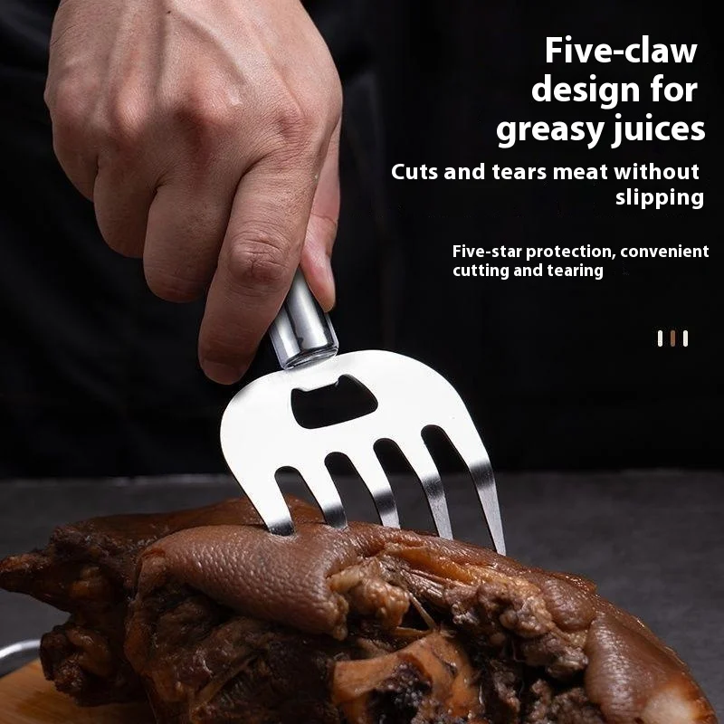 Разделочные когти из нержавеющей стали, эргономичная вилка для измельчения пищевых продуктов, изолированные кухонные инструменты, легко измельчиваются курицы и говядины для гриля