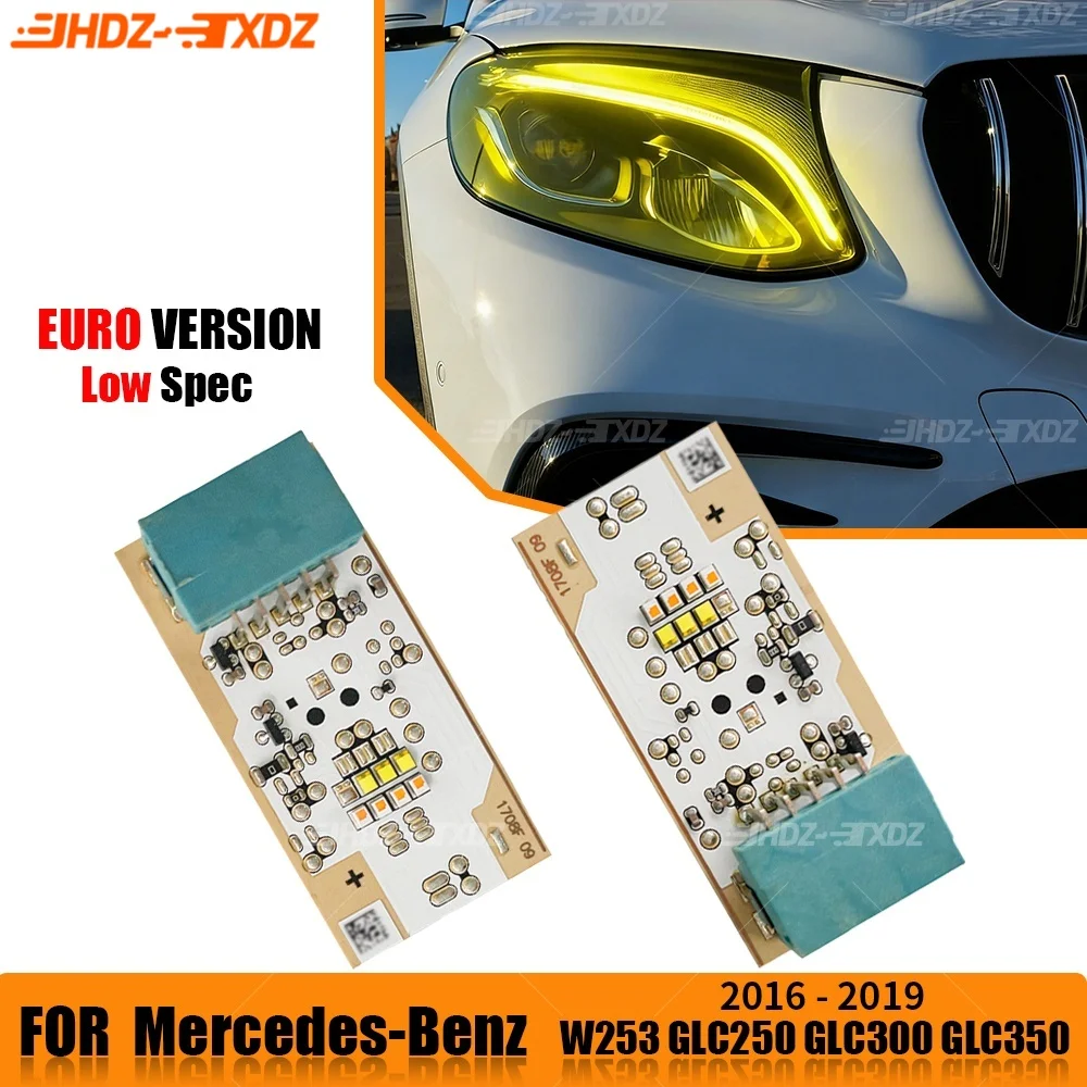 

Yellow DRL LED Boards For Mercedes-Benz GLC W253 GLC250 GLC200 2016-2019 Headlight Daytime Running Light Module Amber Blue Red