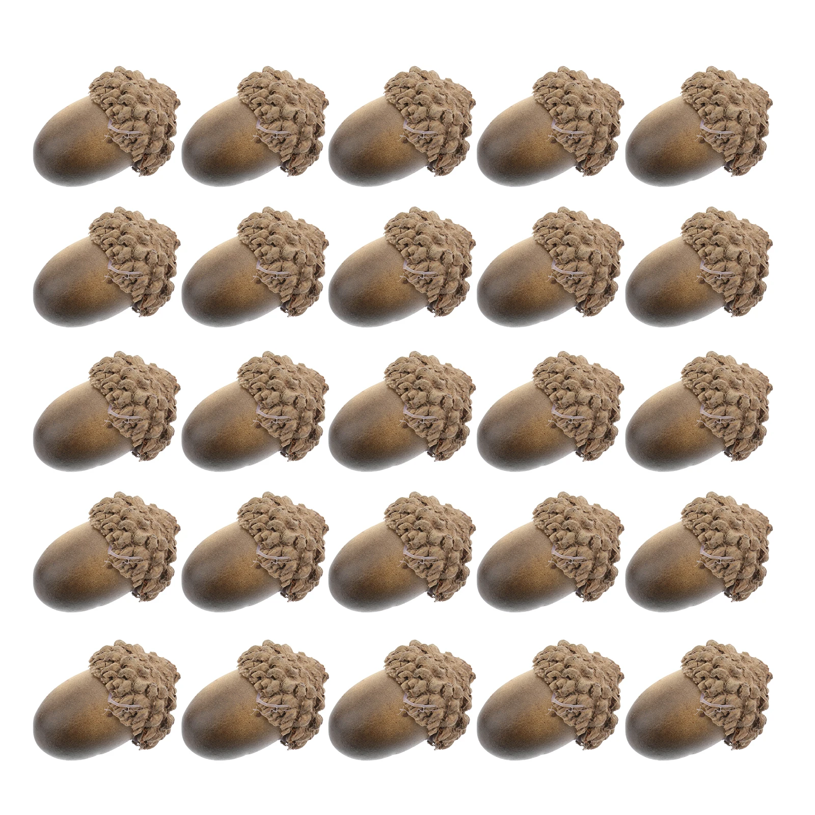 

50 Pcs Artificial Acorns Realistic Simulation Christmas Decor Fall Ornaments Table Display Home Garden Party Wedding Toys