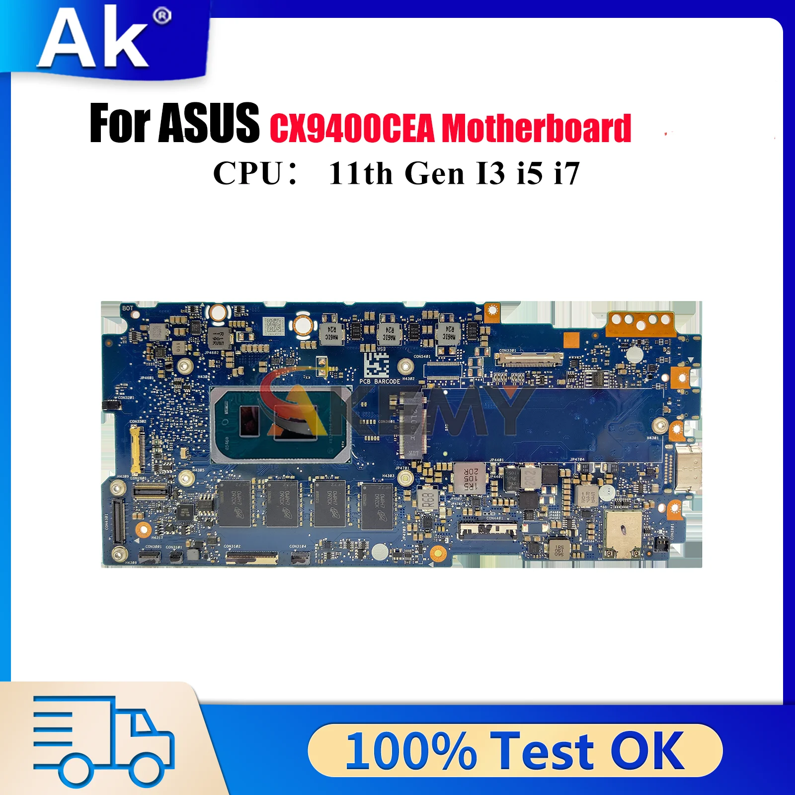 

Материнская плата CX9400CEA для ноутбука ASUS Chromebook Flip CX9 CX9400CEA CX9400C с 11-го поколения I3 i5 i7 100% тестирование OK stk