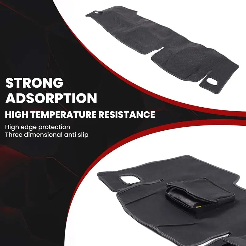 LHD Tidying Organiser Accessories For Honda Pilot 2016-2022 Sheepskin Car Dashboard Organiser Mat Storage Pad Stowing