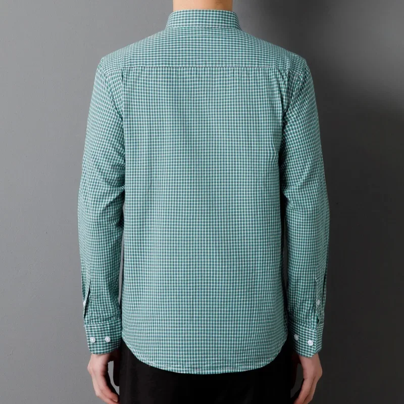 Thin Striped Plaid Shirt Men 100 Cotton Long Sleeve Shirt Men Casua New Arrival Fashion Men's Long Sleeve Shirts Casual