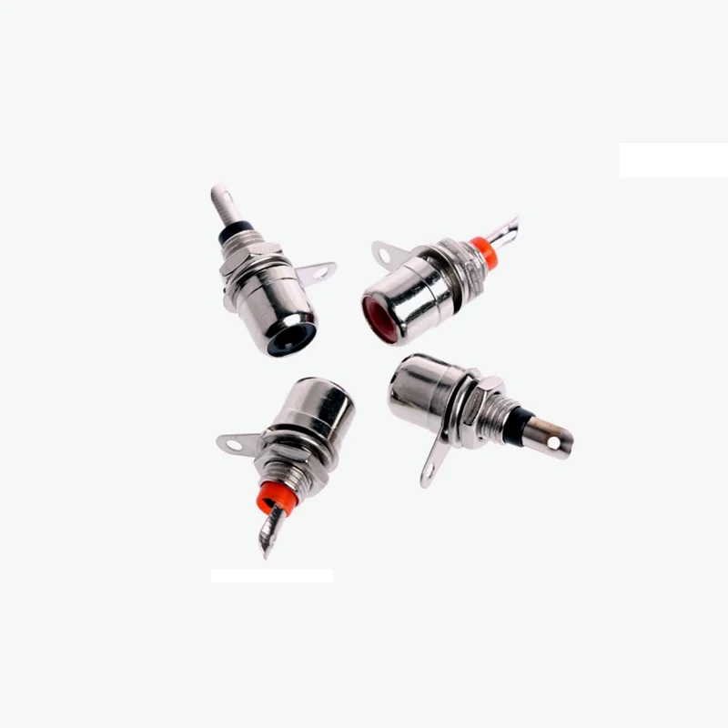10PCS Nickel Plated RCA Female Socket Chassis Panel Mount Adapter RCA Phono Plug Jack Audio Amplifier Soldering Connector