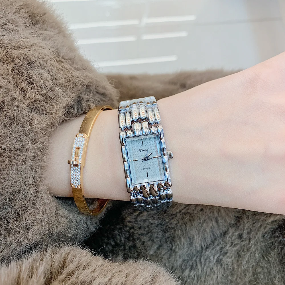 Retro European Style Steel Strap High-End Watch, Simple Bracelet Design, Quartz Watch For Women, New High-Quality Luxury Watch