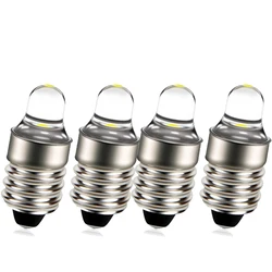 4Pcs E10 Outdoor Light Lamp LED Screw Flashlight Torch Bulb Mini Working Lamp 6000K 4300K DC 3V 12V Machine Indicator Lights