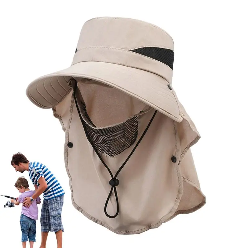 Outdoor Fishing Hat Sun Hats With Full Face Coverage Adjustable Gardening Hat Breathable Fishing Hat With Face Veil Neck Shade