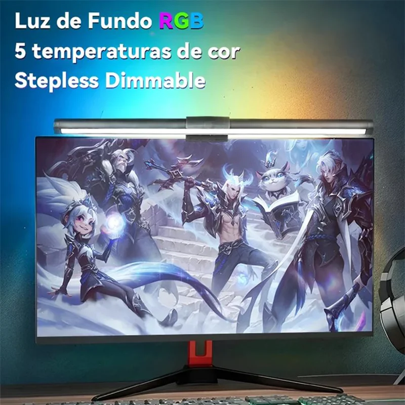 Stepless escurecimento led lâmpada de mesa para monitor do computador barra luz leitura usb monitor lâmpada backlight screenbar luz escritório