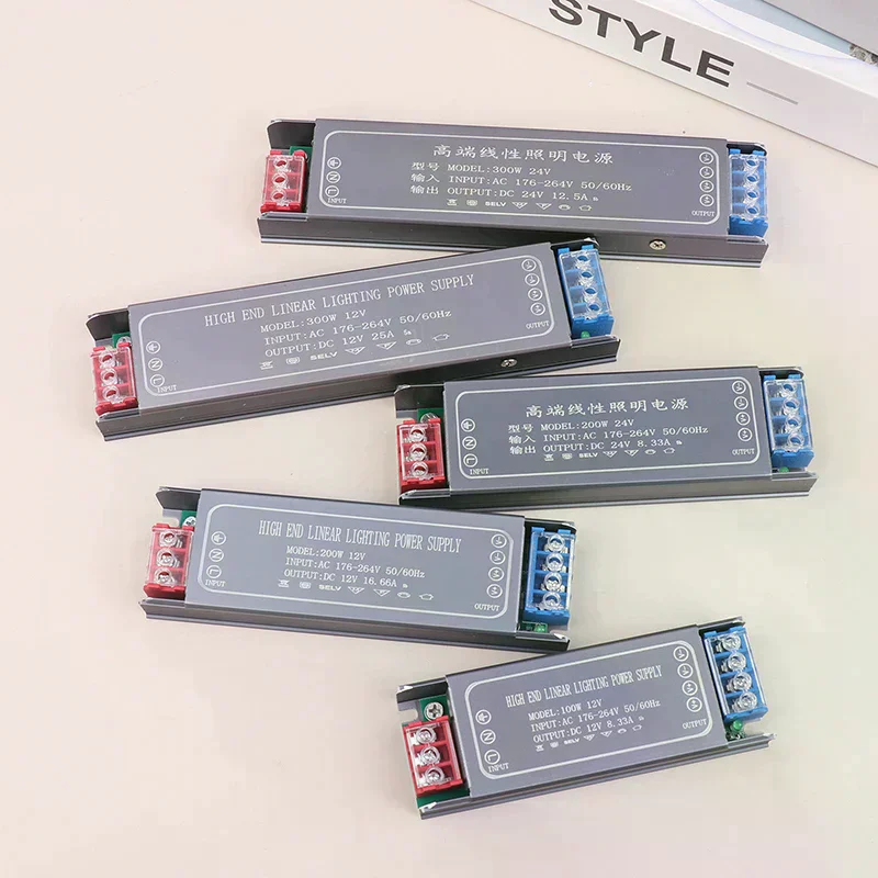DC 12V 24V Switching Power Supply AC100-264V LED Light Driver Power Adapter 100W 200W 300W Mute Lighting Transformers