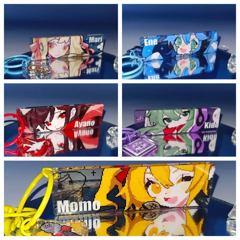 Брелок в стиле аниме для женщин MekakuCity Акtors, брелок для ключей для мужчин, брелок для ключей Kido Momo, акриловый брелок для ключей, подвеска Ene, Ayano Cos, подарок для девочек