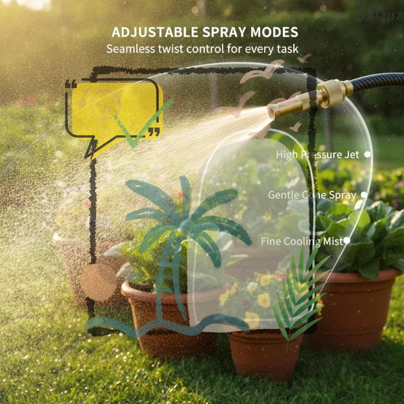 1/2Pcs High Pressure Car Wash Water Vegetable Garden Irrigation Sprinkler Nozzles Set Farming Watering System Outdoor Yard Care