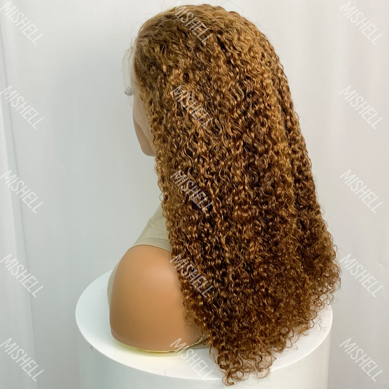 20 Zoll Highlight Ombre 13x4 Spitze Frontal Echthaar Perücke 350% Dichte 12A Brasilianische Remy Haar Perücke Wasser welle Lockige Spitze Haar Perücken