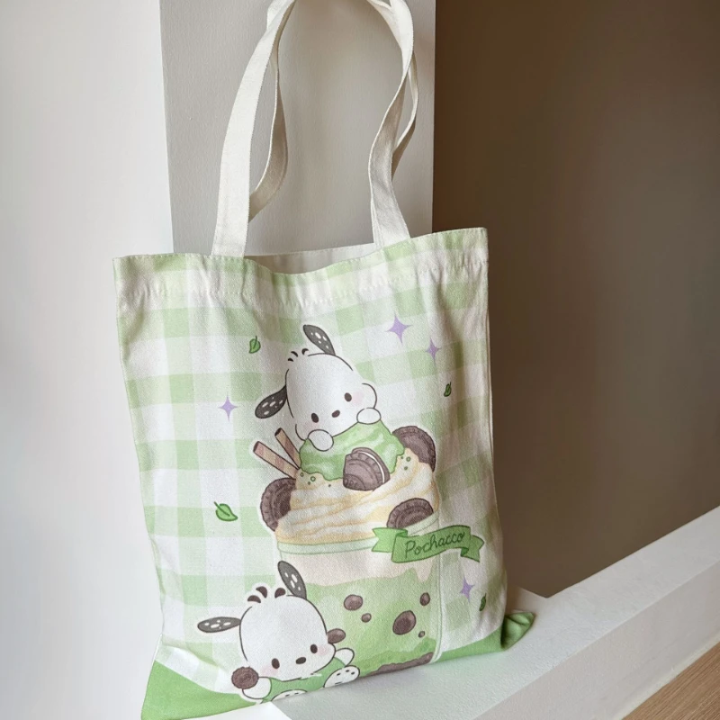 New Large-capacity Sanrio Handbag, Versatile Kawaii Shopping Bag, Girly Heart, Casual and Environmentally Friendly Handbag