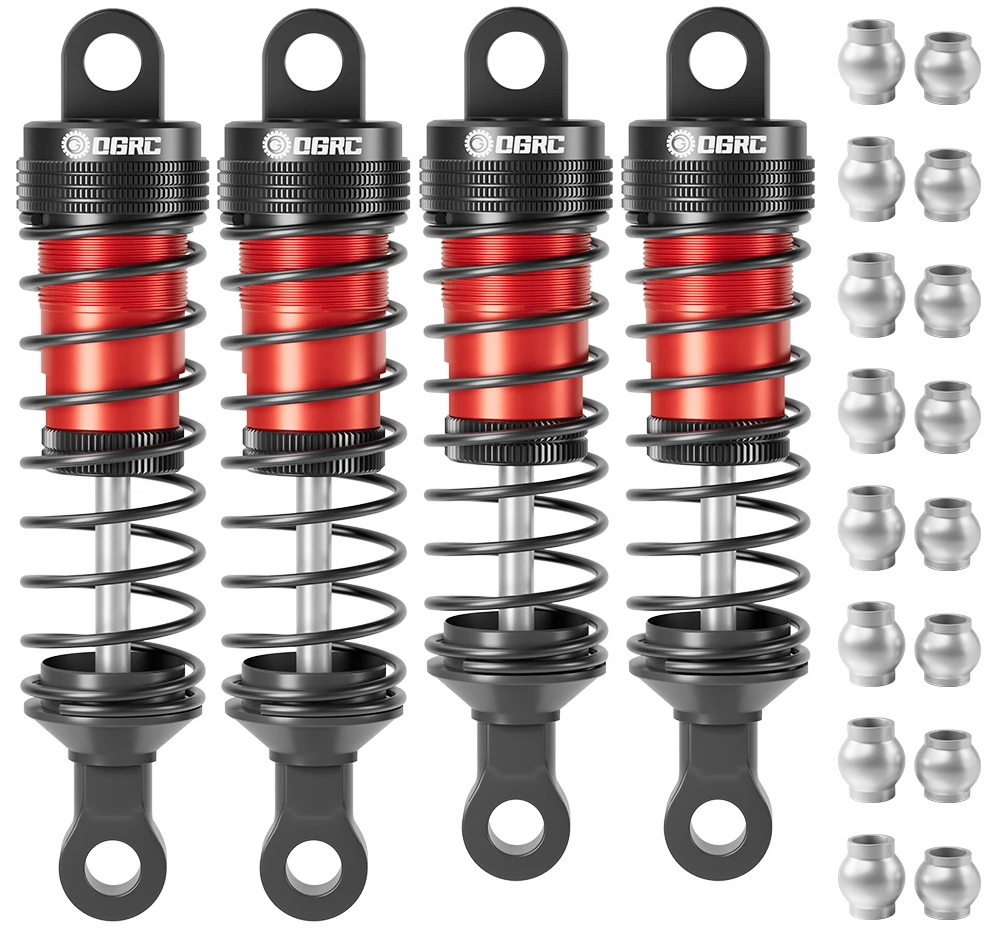 OGRC 알루미늄 오일 쇼크 업소버 2.5mm 및 3mm 홀 1/14 1/12 Wltoys 124008 144001용 1/14 1/16 MJX 14301 14302 16207용