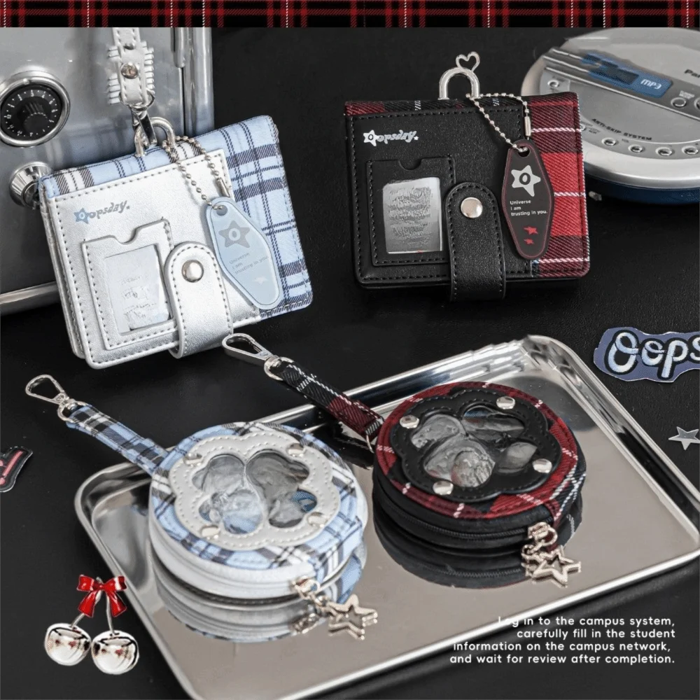 Borsa per carte scozzese alla moda Custodia per carte casual versatile portatile Zero Wallet