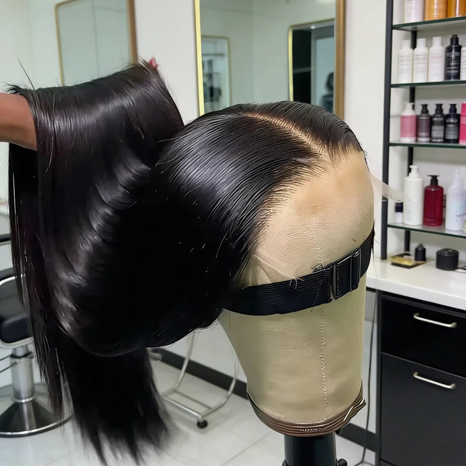 

40-дюймовые парики из натуральных волос Bone Straight, парики с HD-кружевной передней частью 13x4 13x6, парики из натуральных волос Body Wave с кружевной передней частью, плотность 250%