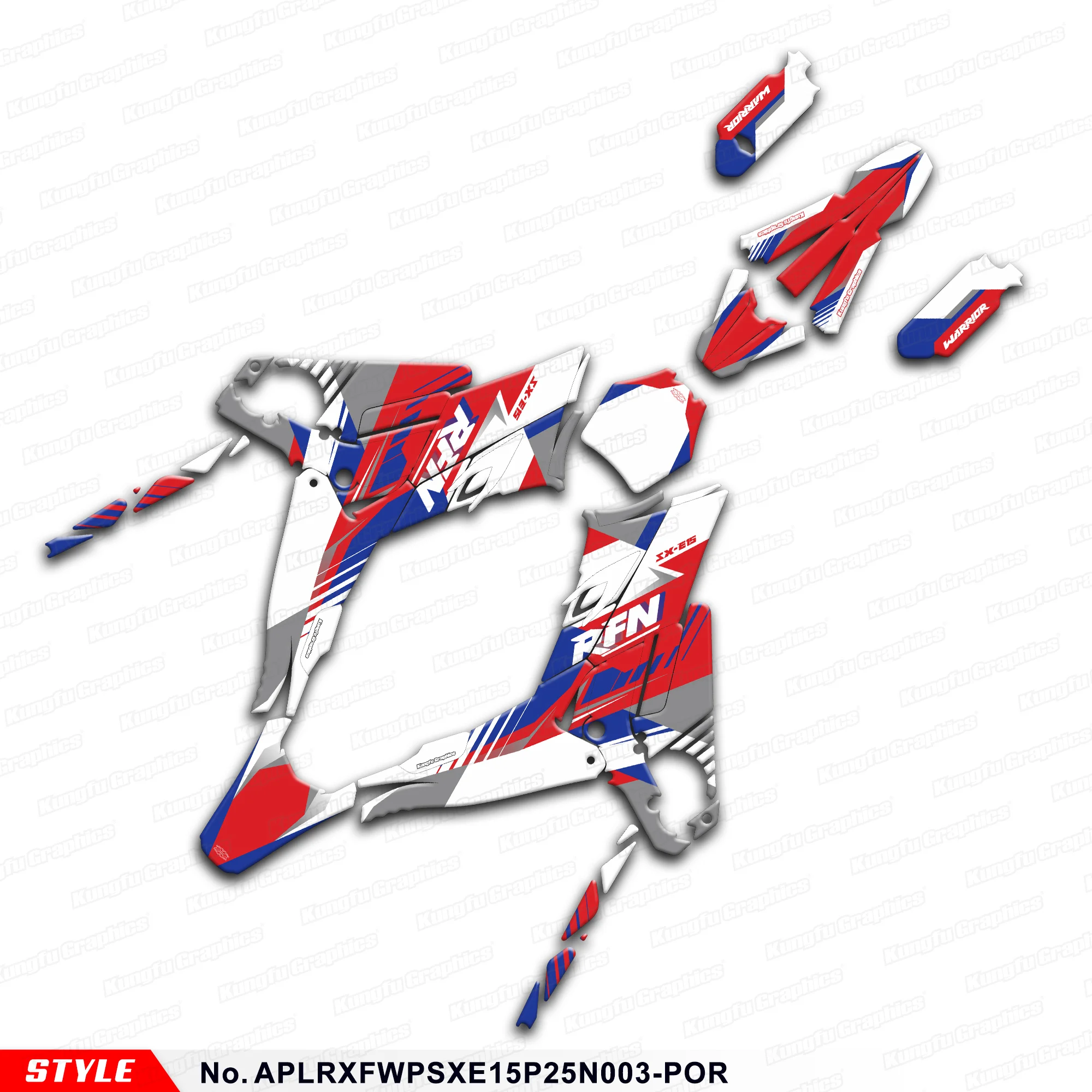 

JY RACING Graphics Kit Vinyl Sticker for Apollo Apollino RFN Warrior Pro SX-E15 / SX-E15 PLUS Wrap Design, Rebuild Kit