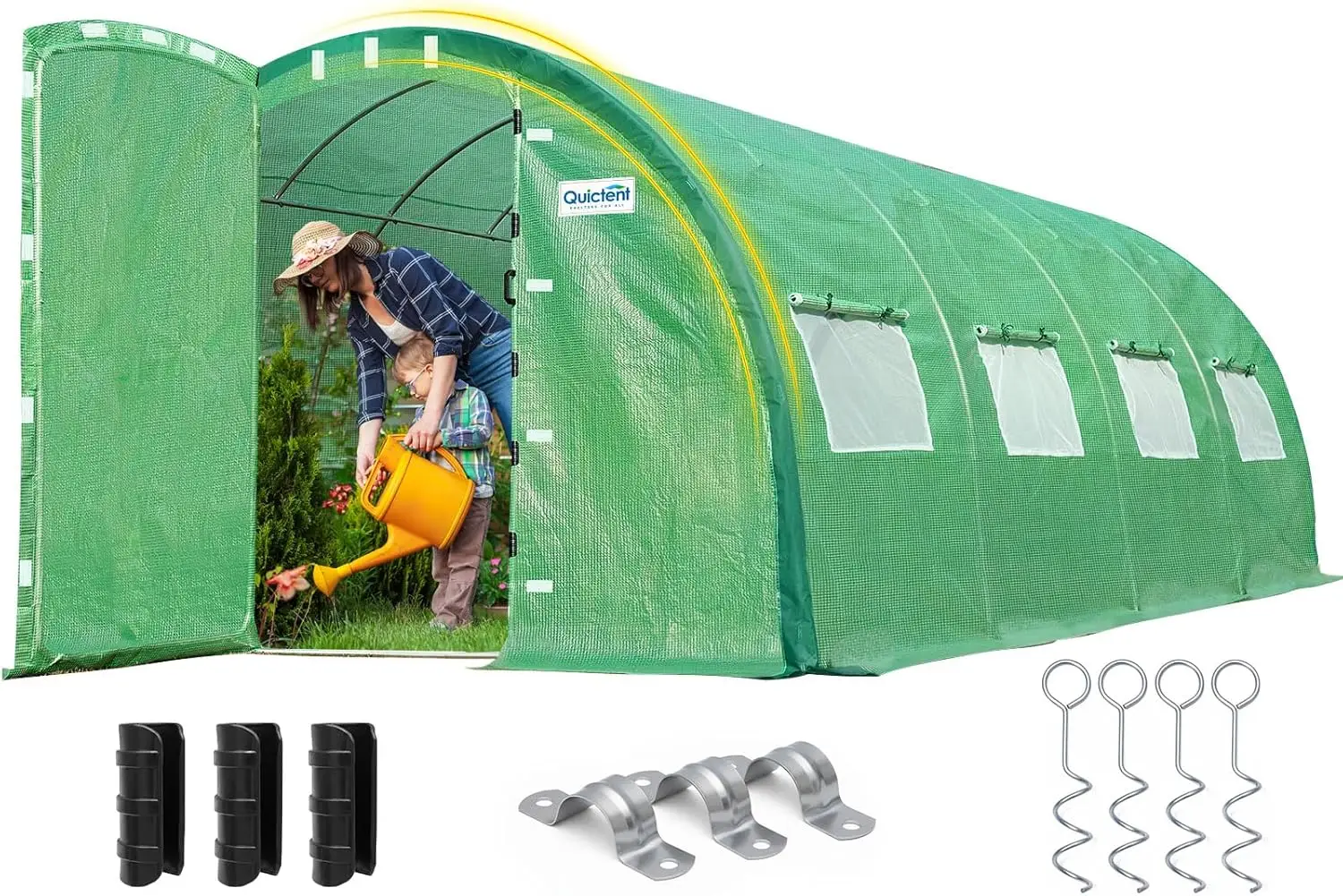 20x10x6.6 FT Premium Greenhouse for Outdoors,Reinforced Top Structure & Cover, Large Heavy Duty Walk-in Tunnel Hoop Green House