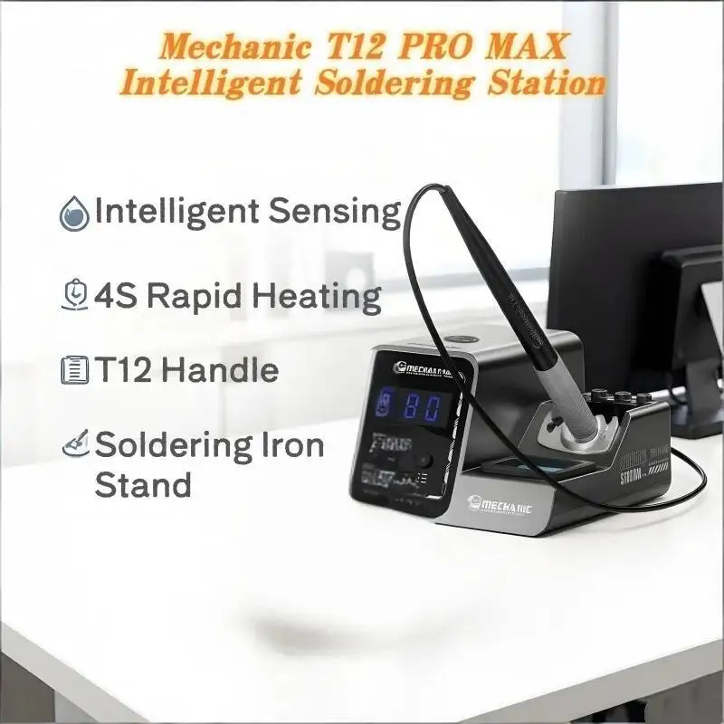 MECHANIC T12 Pro Max 160W Soldering Station Intelligent Temperature Control Fast Heating Smart Sleep for Phone PCB Repair Tools