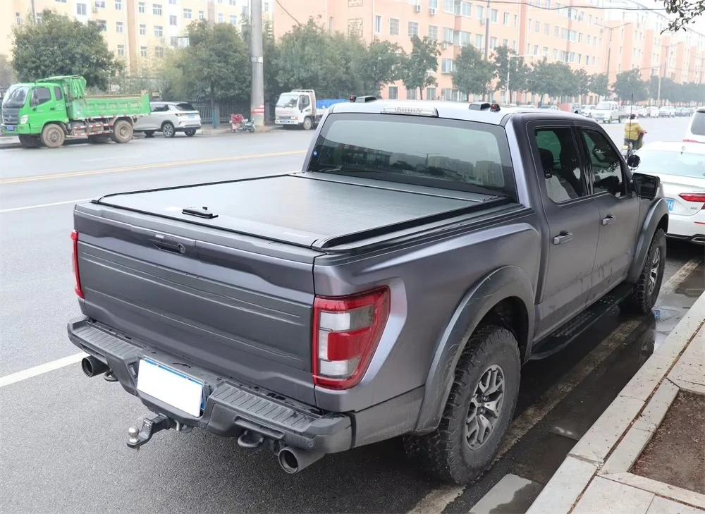 Professional One-Hand Slide Aluminum Alloy Retractable Tonneau Truck Bed Cover with Built-in LED Fits Navara D40 D23 Ranger 5ft