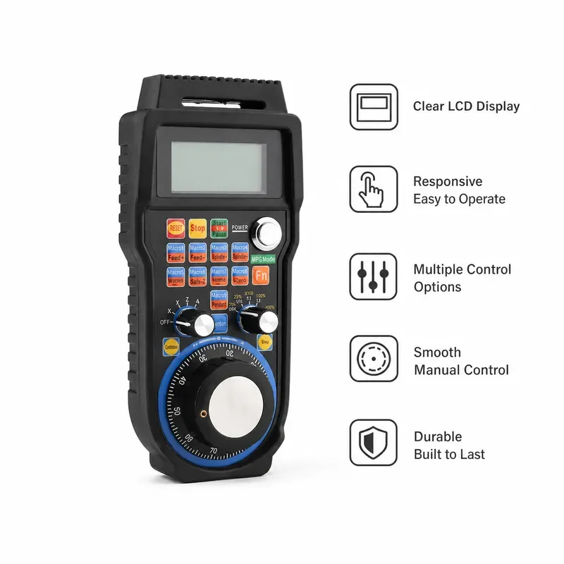 CNC Milling Machine 4 Axis Wired Electronic Handwheel MPG Pendant,Manual Pulse Generator Compatible with Mach3 Controller System