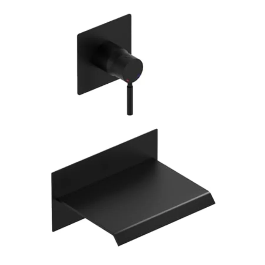 

Wall Mount Bathtub Faucet Single Handle Bathtub Faucet with Rough in Valve High Flow Waterfall Tub Spout